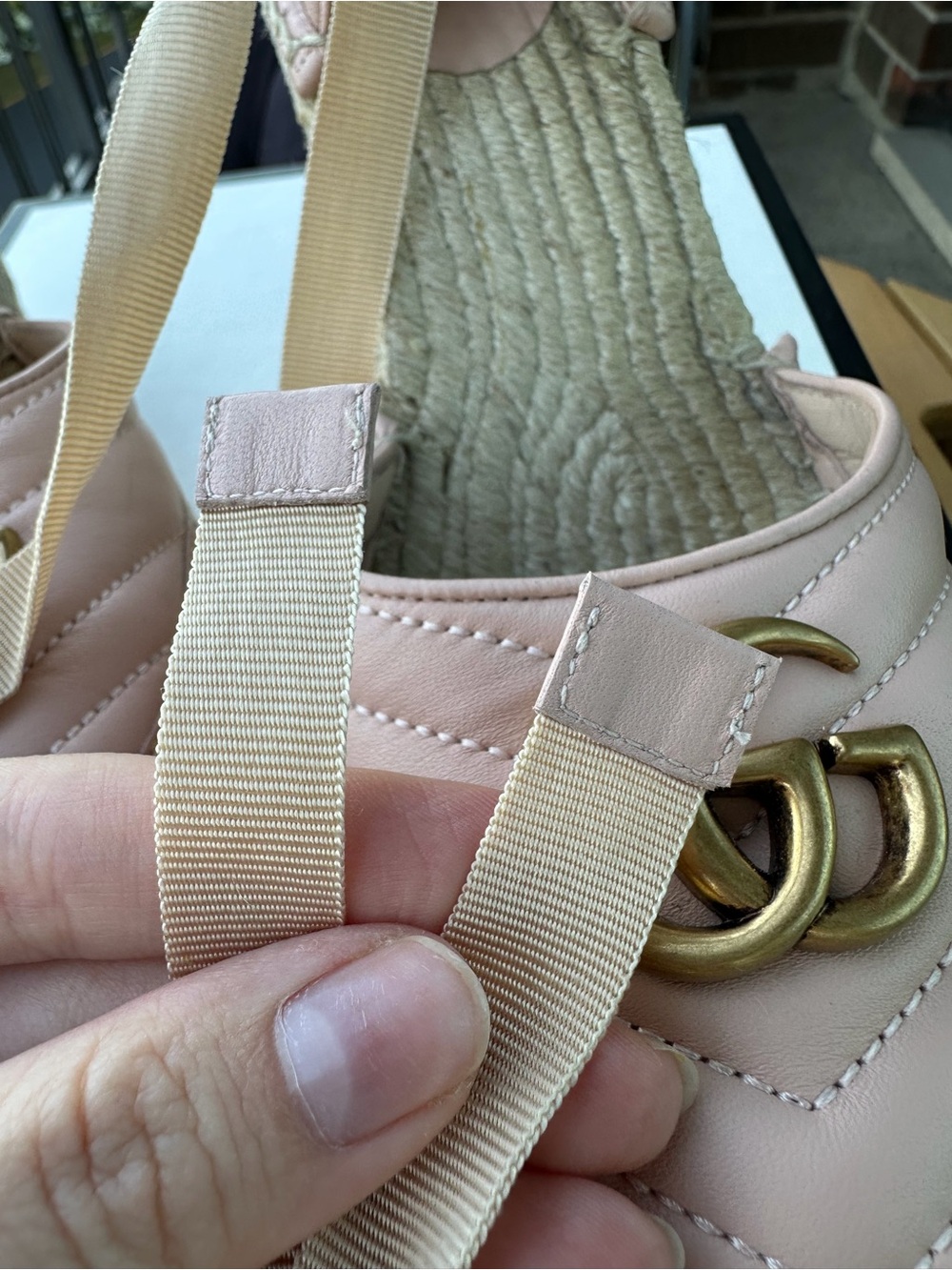 Gucci Charlotte GG Platform Espadrille Wedges – Size 40 - Picture 6 of 9